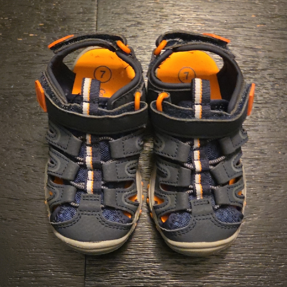 Cat And Jack Navy Kids Sandals Boys Size 7